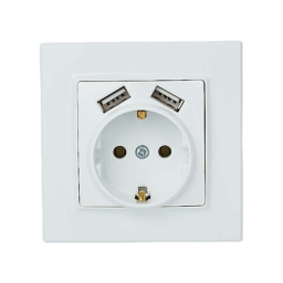 LINUS LIN-3278 ერთადგილიანი როზეტი ორმაგი USB-განყოფილებით-JUSTSHOP.GE-ზე