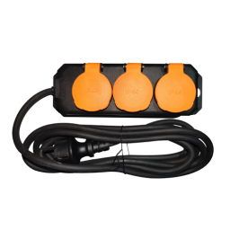 LINUS LIN-LU3x3MC დამაგრძელებელი 3 ადგილიანი 3 მეტრიანი წყალგამძლე-JUSTSHOP.GE-ზე