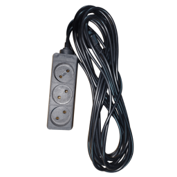 LINUS LIN-WO3x10MB დამაგრძელებელი 3 ადგილიანი 10 მეტრიანი შავი-JUSTSHOP.GE-ზე