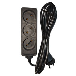 LINUS LIN-WO3x3MB დამაგრძელებელი 3 ადგილიანი 3 მეტრიანი შავი-JUSTSHOP.GE-ზე