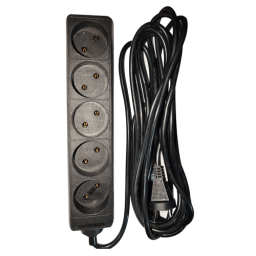 LINUS LIN-WO5x5MB დამაგრძელებელი 5 ადგილიანი 5 მეტრიანი შავი-JUSTSHOP.GE-ზე