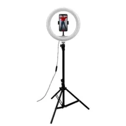 მობილურის შტატივი განათებით Celly ClickPro Professional Tripod with Ring Light Black