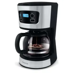 ყავის აპარატი Sencor SCE 3700BK Coffee Maker, Ideal for Brewing 8 Cups of Coffee at Once, 0.75 Litre Water Tank, Glass Kettle, 700watt, 210 x 195 x 265, 1,3kg