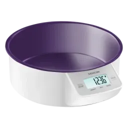 სამზარეულოს სასწორი Sencor SKS 4004VT Kitchen Scale, Touch control sensors, Practical removable bowl (volume 1000 ml), Weight up to 5 kg (sensitivity 1 g), 2x 1.5 V AAA