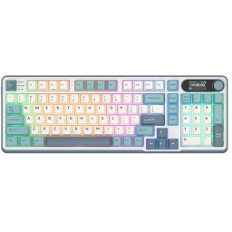 კლავიატურა Royal Kludge RK S98 RGB Mechanical Keyboard, Brown switch, Smart Display, Hot Swappable, Type-C wired, Bluetooth 5.0, 2.4GHz, Light Cloud-JUSTSHOP.GE-ზე