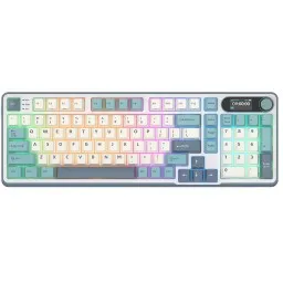 კლავიატურა Royal Kludge RK S98 RGB Mechanical Keyboard, Chartreuse switch, Smart Display, Hot Swappable, Type-C wired, Bluetooth 5.0, 2.4GHz, Light Cl-JUSTSHOP.GE-ზე