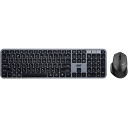 კლავიატურა და მაუსი 2E Combo keyboard and mouse MK440 WL/BT, EN/UK, grey-black-JUSTSHOP.GE-ზე