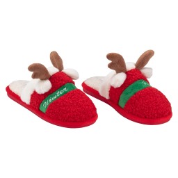 ოთახის ჩუსტები Ardesto Home shoes Christmas 40/41 size, 100% polyester, sole 100% rubber, red-JUSTSHOP.GE-ზე