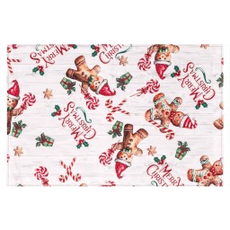 სერვირების ხელსახოცი Ardesto Serving napkin Christmas Gingerbread 30х45cm, 100% polyester, red