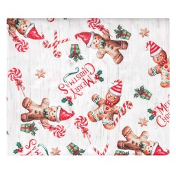 სუფრა Ardesto Tablecloth Christmas Gingerbread 140х180cm, 100% polyester, red