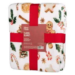 ფლანელის პლედი Ardesto Christmas Flannel blanket 160x200cm, 100% polyester, gingerbread-JUSTSHOP.GE-ზე