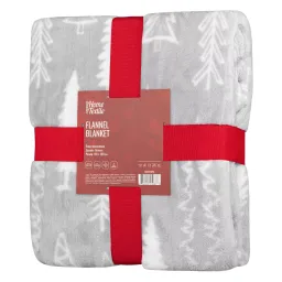 ფლანელის პლედი Ardesto Christmas Flannel blanket, 160x200cm, 100% polyester, grey pine-JUSTSHOP.GE-ზე