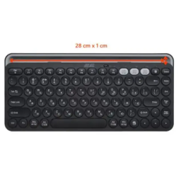 მემბრანული კლავიატურა 2E Keyboard membrane KS250 84key, WL/BT, EN/UK, black-grey-JUSTSHOP.GE-ზე