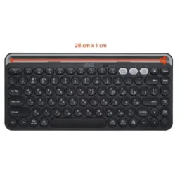 მემბრანული კლავიატურა 2E Keyboard membrane KS250 84key, WL/BT, EN/UK, black-grey-JUSTSHOP.GE-ზე