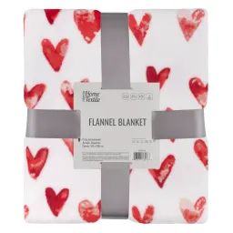ფლანელის პლედი Ardesto Flannel blanket 160x200cm, 100% polyester, hearts-JUSTSHOP.GE-ზე