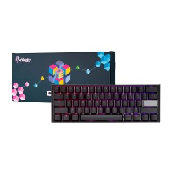 მექანიკური კლავიატურა Keyboard Ducky One 2 Mini Cherry Brown RGB LED UA/RU Black-White-JUSTSHOP.GE-ზე
