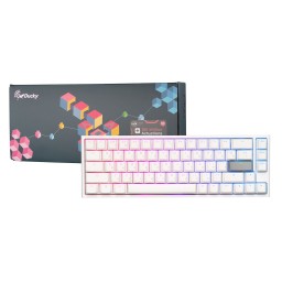 მექანიკური კლავიატურა Keyboard Ducky One 2 SF Cherry Speed Silver RGB LED RU White