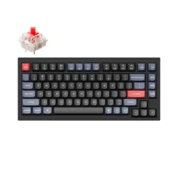 მექანიკური კლავიატურა Keyboard mechanical Keychron Q1 75Key, Gateron Phantom Blue, Hot-Swap, QMK, Knob, USB-A, EN, RGB, Синій