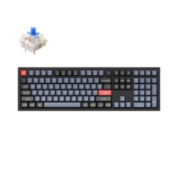 მექანიკური კლავიატურა Keyboard mechanical Keychron Q6 104Key, Gateron G PRO Brown, Hot-Swap, QMK, Knob, USB-A, EN, RGB, Чорний