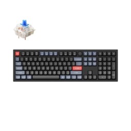 მექანიკური კლავიატურა Keyboard mechanical Keychron Q6 104Key, Gateron G PRO Brown, Hot-Swap, QMK, Knob, USB-A, EN, RGB, Чорний