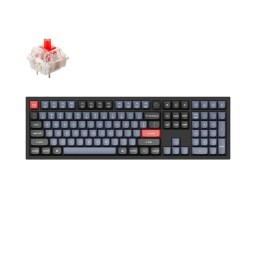 მექანიკური კლავიატურა Keyboard mechanical Keychron Q6 104Key, Gateron G PRO Red, Hot-Swap, QMK, Knob, USB-A, EN, RGB, Чорний-JUSTSHOP.GE-ზე