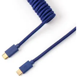 სპირალური კაბელი Cabel Type-A/Type-C Keychron Coiled Cable Blue-JUSTSHOP.GE-ზე