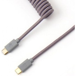 სპირალური კაბელი Cabel Type-A/Type-C Keychron Coiled Cable Grey-JUSTSHOP.GE-ზე