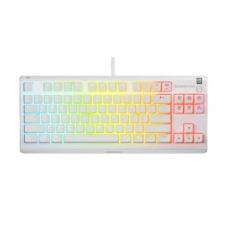 მექანიკური კლავიატურა SteelSeries Keyboard mechanical Apex 3 TKL, 84key, Whisper-Quiet Switches, USB-A, EN, RGB, white
