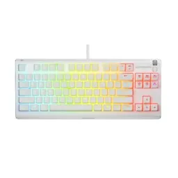 მექანიკური კლავიატურა SteelSeries Keyboard mechanical Apex 3 TKL, 84key, Whisper-Quiet Switches, USB-A, EN, RGB, white