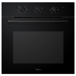 Midea ჩასაშენებელი ელექტრო ღუმელი 70ლ, მექანიკური მართვით და შავი შუშის დიზაინით MO27000GB-JUSTSHOP.GE-ზე