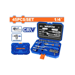 ქანჩის სახსნელი თავაკების ნაკრები კომპ. 45ც (WST4D45)-JUSTSHOP.GE-ზე