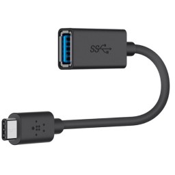Belkin Adapter USB-C > USB-AF, 0.14m, black
