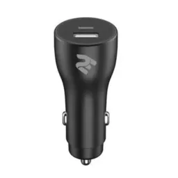 ტელეფონის დამტენი მანქანისთვის 2E Car Charger Dual USB 38W, PD, QC black