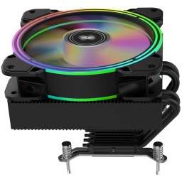 2E GAMING CPU cooler Air Cool AC120T4-ARGB, LGA1700, 1200, 115x, 1366, AM5, AM4, AM3, AM3+, 4pin PWM, 3pin +5VARGB, TDP 130W