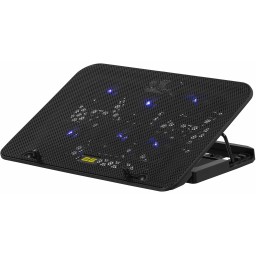 2E GAMING Laptop stand CPG-002, up to 15.6, 2xUSB-A, Blue LED, black-JUSTSHOP.GE-ზე