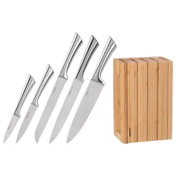 დანების ნაკრები Ardesto Knife set Black Mars 6pcs., s/s, bamboo block-JUSTSHOP.GE-ზე