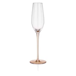 ჭიქების ნაკრები Ardesto Champagne glasses set Black Mars Amber 210ml, 2pcs, glass, transparent-golden-JUSTSHOP.GE-ზე