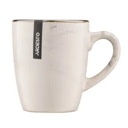 ჭიქა Ardesto Mug Marmo, 360ml, ceramics, beige-JUSTSHOP.GE-ზე