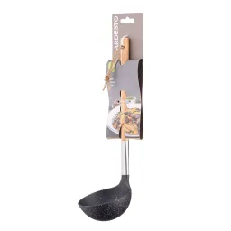 ჩამჩა Ardesto Ladle Midori, 30.5cm, nylon, wood, stainless steel, black-JUSTSHOP.GE-ზე