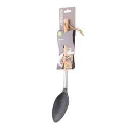 ჩამჩა Ardesto Spoon Midori, 34.5cm, nylon, wood, stainless steel, black-JUSTSHOP.GE-ზე