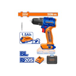 უნახშირო უსადენო ბურღი (ხრახნდამჭერი) 1.5ahX20V (WCDP552)-JUSTSHOP.GE-ზე