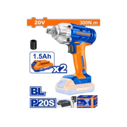 Lithium-Ion უნახშირო ელ.ქანჩის მოსახსნელი 20V-300NM (WCD1512)-JUSTSHOP.GE-ზე