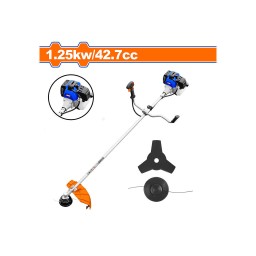 ბალახის სათიბი და ბუჩქის საკრეჭი ბენზინის ძრავზე 1.25Kw (WGM1543)-JUSTSHOP.GE-ზე