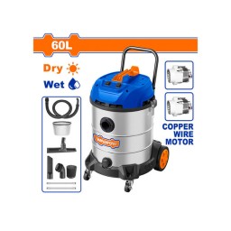 D/W მტვერსასრუტი 2X1200W/60L (WVR5A60)-JUSTSHOP.GE-ზე