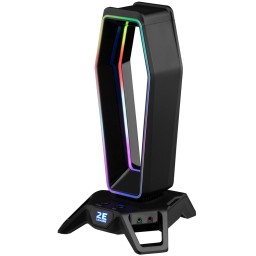 2E ყურსასმენის სადგამი GAMING GST330 Headset Stand 3in1 RGB 7.1 USB Black