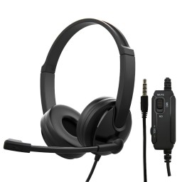 2E ყურსასმენი PC headset stereo On-ear CH12 mini-jack, omni-mic, 1.2m, black-JUSTSHOP.GE-ზე