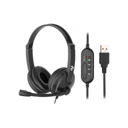 2E ყურსასმენი PC headset stereo On-ear CH12 USB, omni-mic, 2m, black-JUSTSHOP.GE-ზე