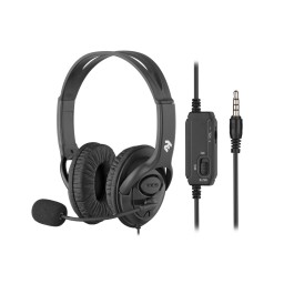 2E ყურსასმენი PC headset stereo Over-ear CH13 mini-jack, omni-mic, 1.2m, black