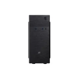 2E კომპიუტერის ქეისი Computer case ALFA (E183-400) MidT, PSU ATX400W, 2xUSB3.0,metal perforated (side panel),black-JUSTSHOP.GE-ზე