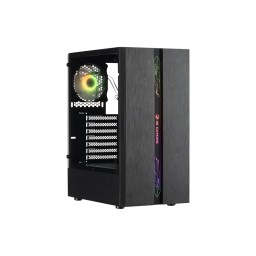 2E ქეისი GAMING Computer case RUNA (G2107) MidT, 2xUSB2.0, 1xUSB3.0,1x120mm ARGB+ ARGB strip,TG (side panel),without PSU,black